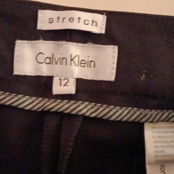 Calvin Klein Stretch  Black dress pants size 12 - Picture 2 of 6